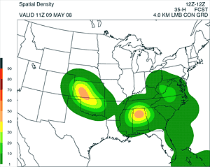 experimental probabilistic severe convection forecast